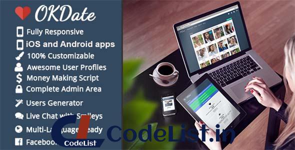 OKDate v2.1 – Complete Dating Platform: Website, iOS/Android Apps, Backend