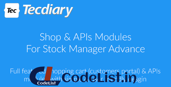 Shop (Shopping Cart) & APIs Modules for Stock Manager Advance v3.2.16