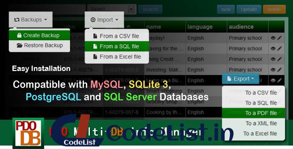 PDO Multi-DB Info Manager