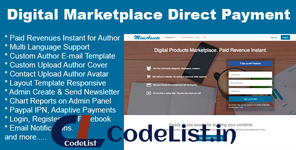 Digital Products Marketplace Direct Payment