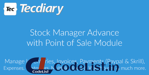 Stock Manager Advance with Point of Sale Module v3.4.6