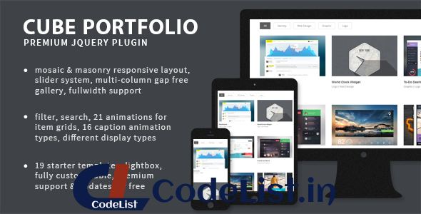 Cube Portfolio v4.0 – Responsive jQuery Grid Plugin