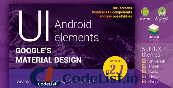 Material Design UI Android Template App v2.1