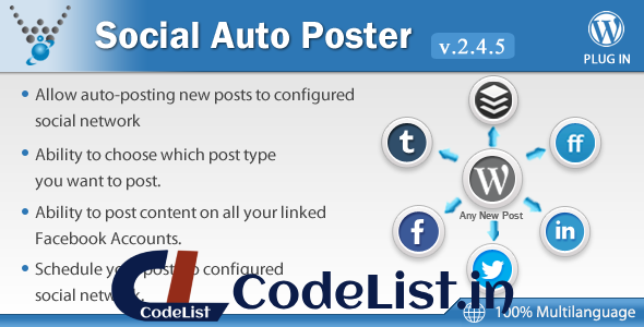 Social Auto Poster v2.4.5 – WordPress Plugin