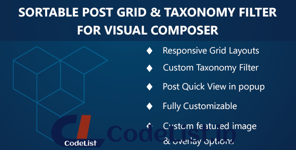 Visual Composer – Sortable Grid & Taxonomy filter v2.2.0