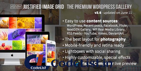 Justified Image Grid v3.9.1 – Premium WordPress Gallery