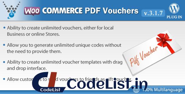 WooCommerce PDF Vouchers v3.1.7 – WordPress Plugin