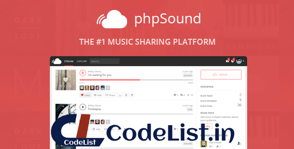 phpSound v5.0.0 – Music Sharing Platform