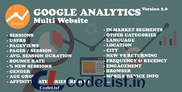 Google Analytics Multi Website v2.0