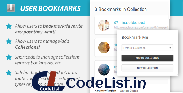 WordPress User Bookmarks (Standalone version) v3.4