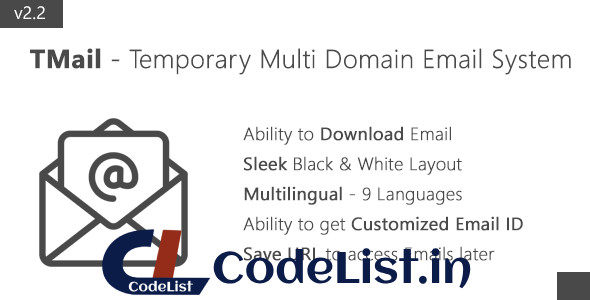 TMail – Multi Domain Temporary Email System