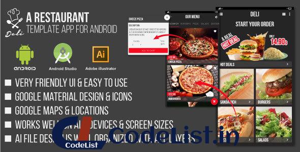 Deli – Restaurant UI Template App for Android