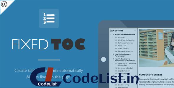 Fixed TOC v3.1.28 – table of contents for WordPress plugin