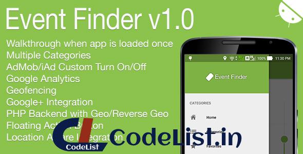 Event Finder Full Android Application v1.0