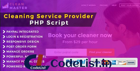 Clean Master – Cleaning Domestic Service PHP Script