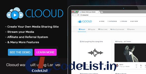 Clooud v1.4.0 – Premium Media Sharing Script