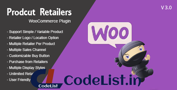 Product Retailers v2.9 – Woocommerce WordPress Plugin