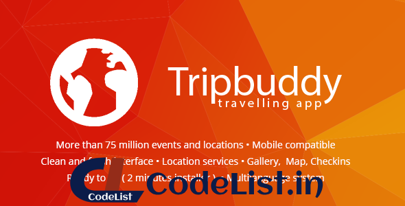 Tripbuddy v1.3 – Travel, Locations and Events Web App