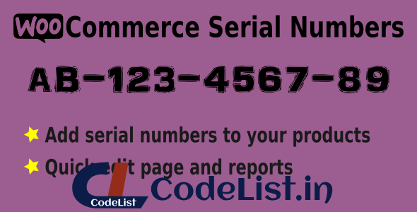 WooCommerce Serial Numbers v1.14 – WordPress Plugin