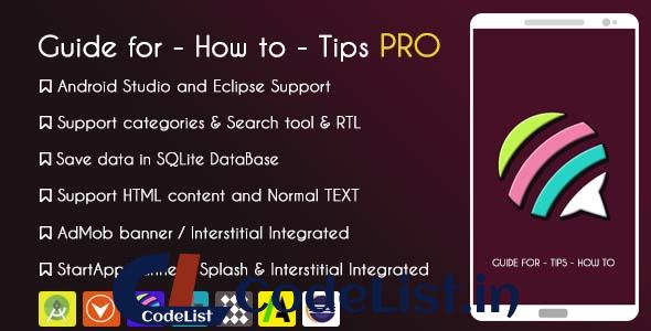 Guide for – How to – Tips Application PRO