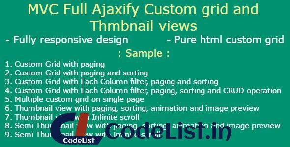 Asp.Net MVC full Ajaxify and bootstrap Grid With CRUD Operation