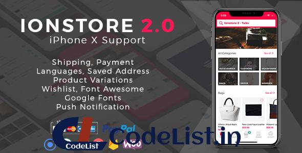 Ionstore 2 – Ionic Premium WooCommerce App using Ionic 3