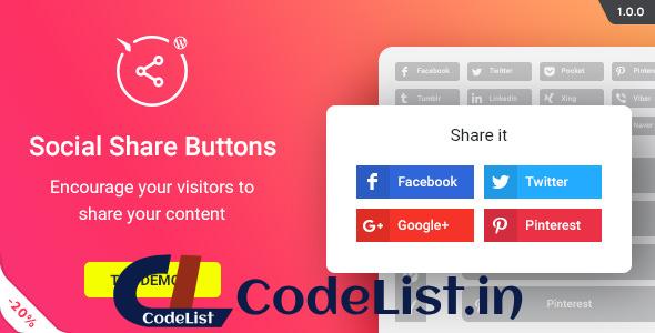 WordPress Social Share Plugin v1.0.1 – Share Buttons