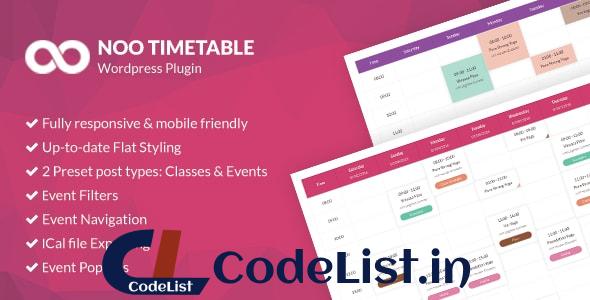 Noo Timetable v2.2.0 – Responsive Calendar & Auto Sync