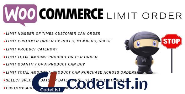 Woocommerce Limit Order v2.6