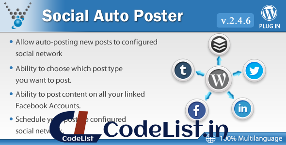 Social Auto Poster v2.4.6 – WordPress Plugin