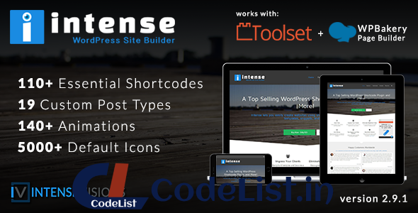 Intense v2.9.2 – Shortcodes and Site Builder for WordPress