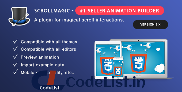 Scroll Magic v3.2 – Scrolling Animation Builder WordPress Plugin