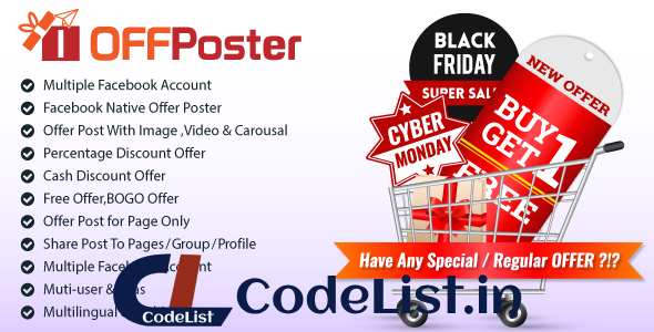 OFFPoster : Facebook Offer Poster (Image, Carousel & Video)