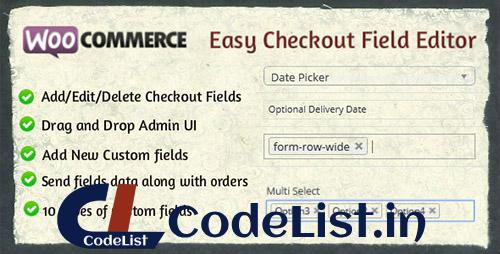 Woocommerce Easy Checkout Field Editor v1.5