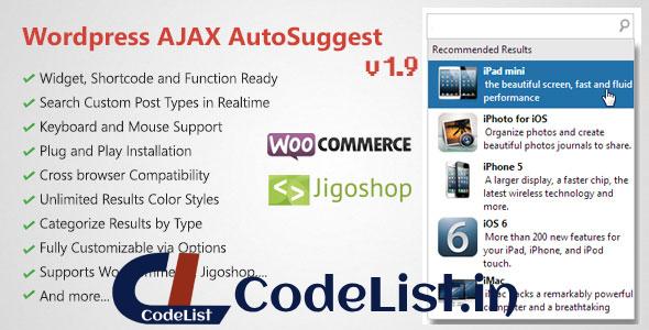 WordPress AJAX Search & AutoSuggest Plugin v1.9.9