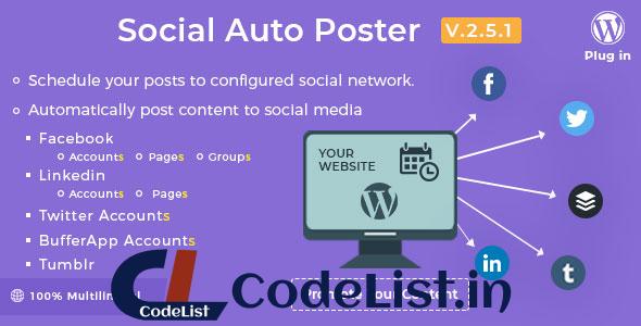 Social Auto Poster v2.5.1 – WordPress Plugin