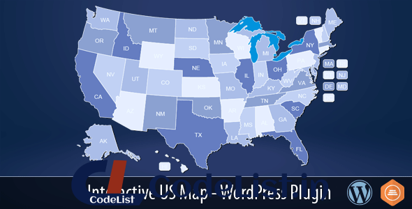 Interactive US Map v2.7 – WordPress Plugin