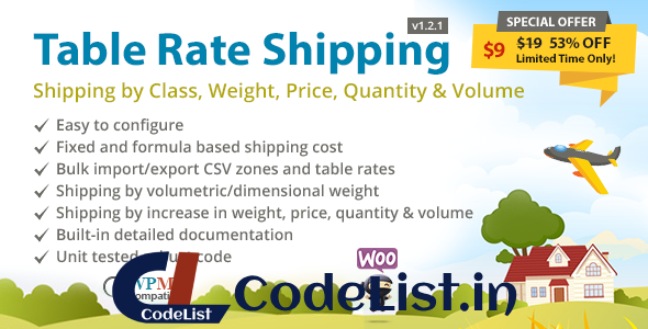 Table Rate Shipping by Class, Weight, Price v1.2.1