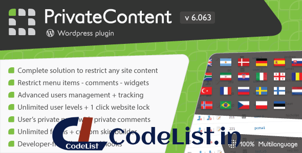 PrivateContent v6.063 – Multilevel Content Plugin