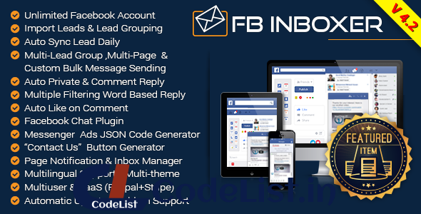 FB Inboxer v4.2 – Master Facebook Messenger Marketing Software