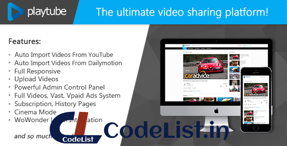 PlayTube v1.3 – The Ultimate PHP Video CMS & Video Sharing Platform