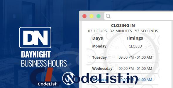 Day Night Business Hours WordPress Plugin v1.0.1