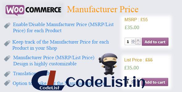 WooCommerce Manufacturer Price v2.3