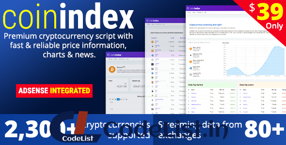 CoinIndex v1.1 – Premium Cryptocurrency Market Prices & Charts Application