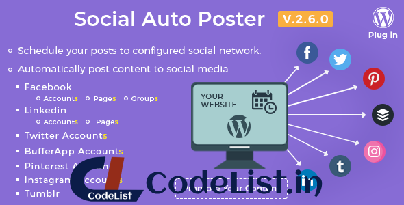 Social Auto Poster v2.6.0 – WordPress Plugin