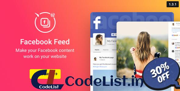 WordPress Facebook Plugin v1.3.1 – Facebook Feed Widget