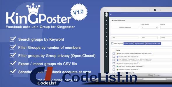 Facebook Auto join groups v1.0.1 – Module for Kingposter