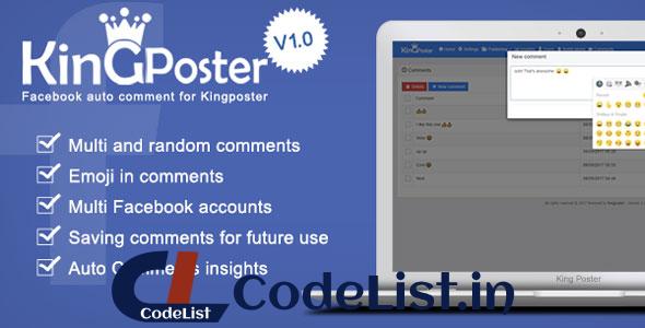 Facebook Auto comment v1.1.6 – Module for Kingposter