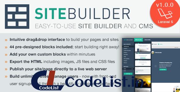 SiteBuilder Laravel v1.1.1 – Drag&Drop site builder and CMS