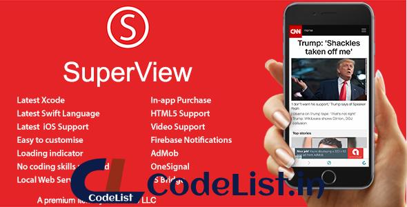 SuperView v2.1.0 – WebView App for iOS with Push Notification, AdMob, In-app Purchase